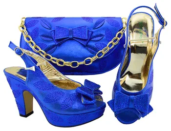 blue heels and matching bag