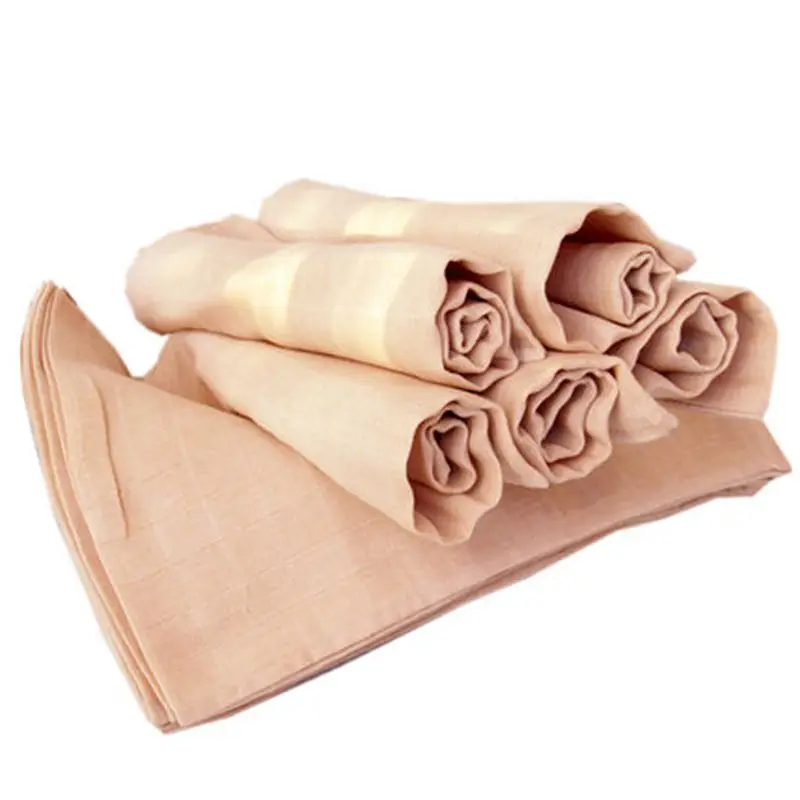 
100% Natural Color Cotton Baby Swaddle Muslin Blanket Gauze Fabric 