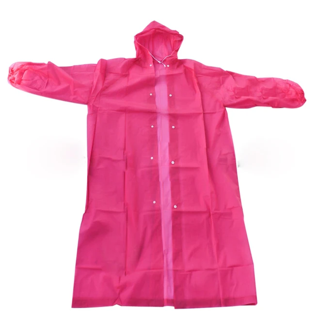 Raincoats Type And 100 Waterproof Polyester Plastic Material Rain Coat