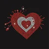 Hotfix Crystal Fresh Heart Rhinestone Applique Iron On Design For DIY Shirt
