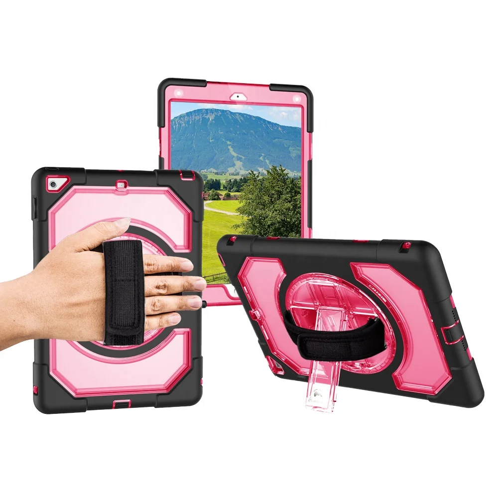 

fashionable unique design shockproof for iPad case cover with hand strap