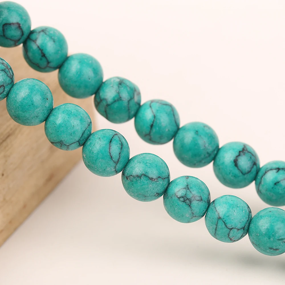 

Real Turquoise Jewelry Green Color 4mm-14mm Natural Stone Beads For Jewelry Making