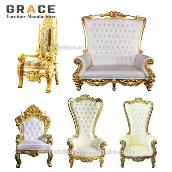 Hot Sale King And Queen Antique Throne Chairs For Rental Buy