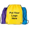 210D polyester backpack sublimation printed promotional drawstring bag oem