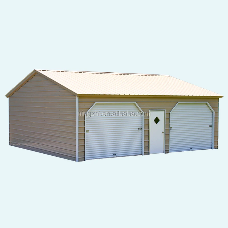 Enclosed Carport Two Cars Metal Garage