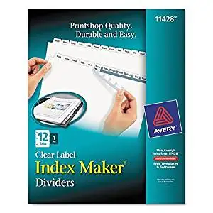 AVE11428 - Avery Index Maker Clear Label Divider by Avery