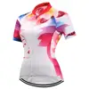100% Polyester Mujer Bike Clothes Top Cycling Shirts + Cycling Shorts Set Cycling Wear for Women
