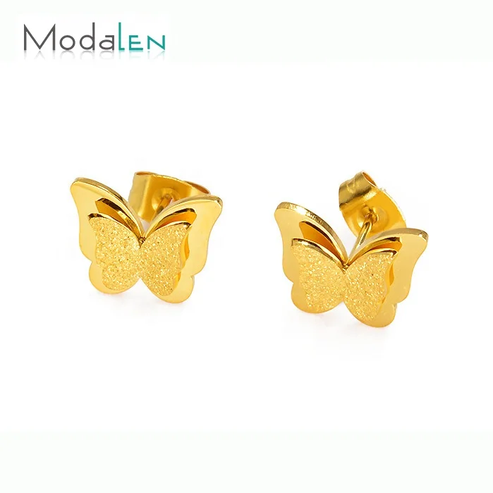 

Modalen Cheap Animal Jewelry Butterfly 316 Stainless Steel Earring Stud, 18k gold earrings