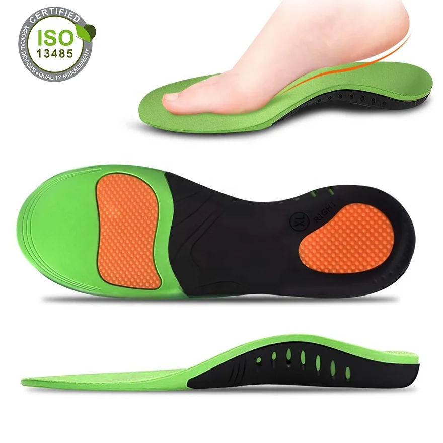 

Professional Plantar Fasciitis Shoe Inserts Insoles with Arch Support Orthotic Providing Cushioning Flat Feet and Foot Pain, Green