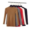 Spring Fall Half Turtleneck Sweater Tight Pullover Knitted Sweater for Ladies
