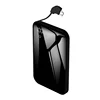 Wholesale OEM Vogue Metal Rohs Custom Portable Dual USB Built in Cable Slim Power Bank With Panel
