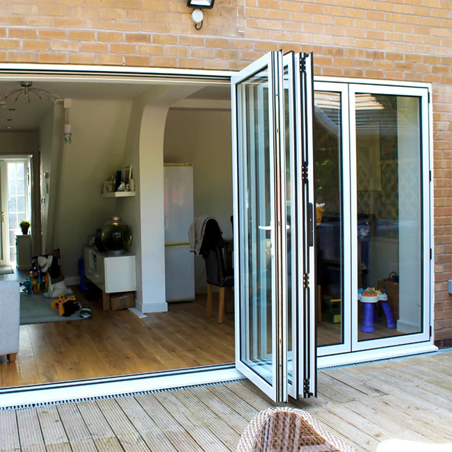 Large Opening Residential Balcony Aluminum Concertina Folding Patio