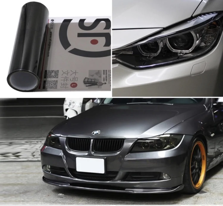 Light Black Headlight Or Fog Taillight Tint Window Tint Vinyl Film
