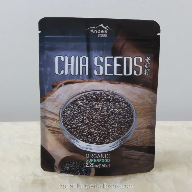 Custom Chia Seeds Packaging Stand Up Ziplock Bags Buy Stand Up