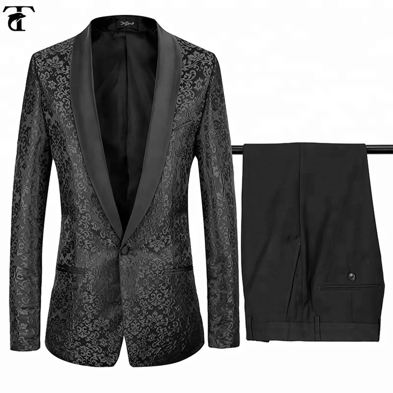 

Italian Luxury Mens Black Suits Jacket Pants Formal Dress Men Wedding Suits Groom Tuxedos, Blue;silver;white;black;pink