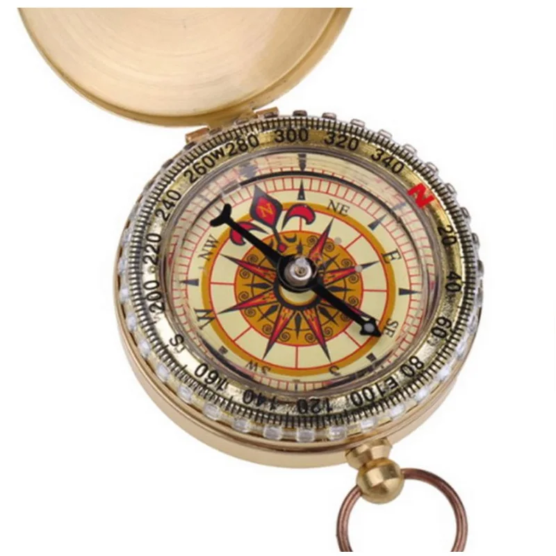 

High quality pocket brass golden compass