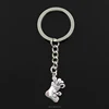 Keychain 20*18mm Christmas stocking Pendants DIY Men Jewelry Car Key Chain 30mm Ring Holder Souvenir For Gift