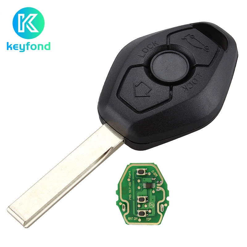 compatible for bmw ews series 3 button e46 remote key with hu92
