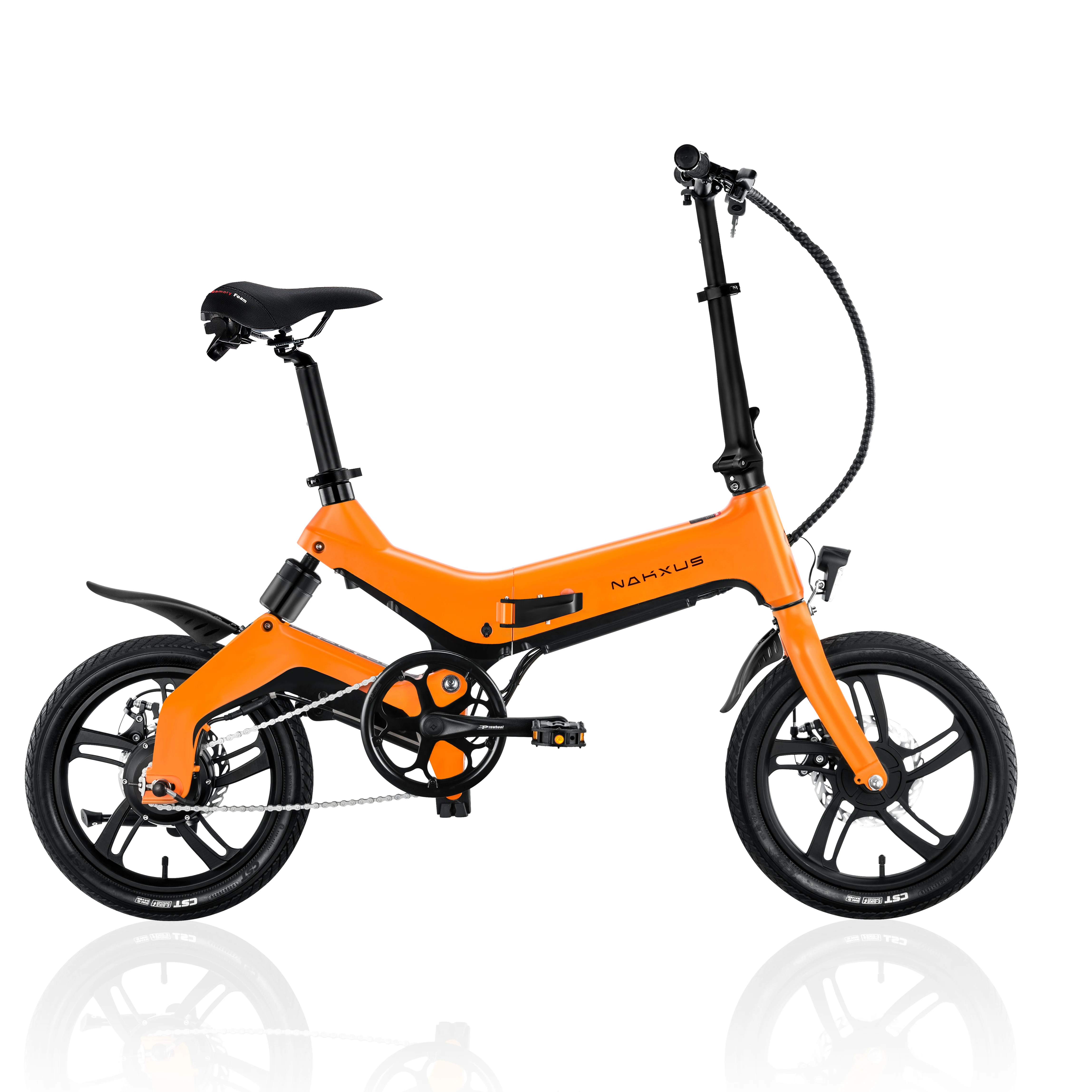 

16 Inch Magnesium Alloy Frame Motor Lithium Battery Electric Dirt Bike E Bike Folding Bicycle, Orange;red;blue;yellow;gray;black