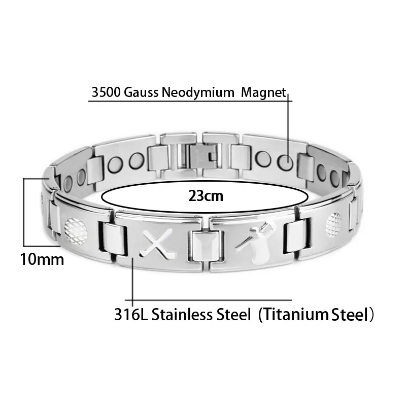 Wholesale Golf Sport Stainless Steel Balance Bangle Men Bracelet Buy Energy Bracelet