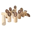 Hot sale garden fun wooden molkky game
