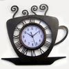 coffe cup shaped wall clock for cafe decoration