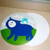 Customized round shape pp table mat, pp plastic placemat and coaster