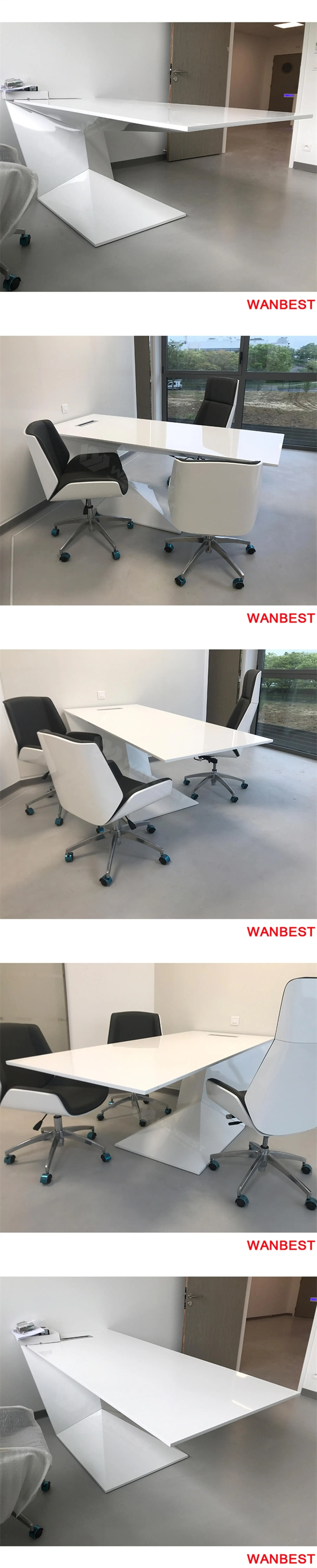 Unique Design Artificial Marble Ceo Director Office Laptop Desk Working Table for Hotel Home