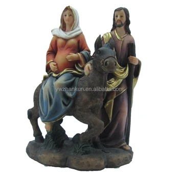 Gifts & Crafts Home Decor Religious Pregnant Mary Statue On Donkey
