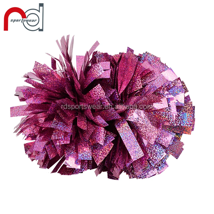 Holographic Pink Cheering Squad Spirited Cheerleading Kit Cheer Pom Poms Buy Cheerleading Pom