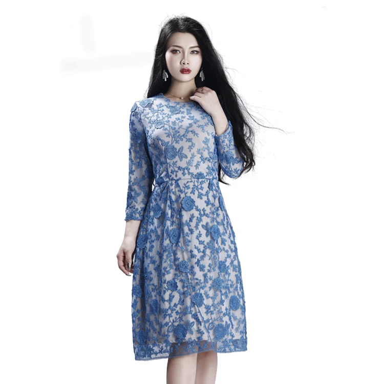 

2019 MODERN DESIGN DAILY WEAR LACE LADY DRESS, Customized color