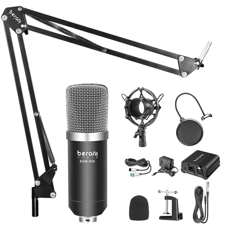 

Custom condenser microphone studio pack stand, Black,silver,gold,custom