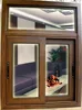 Wood-color Aluminum Sliding Windows, heat-insulation bridge-cut-off aluminumwindows