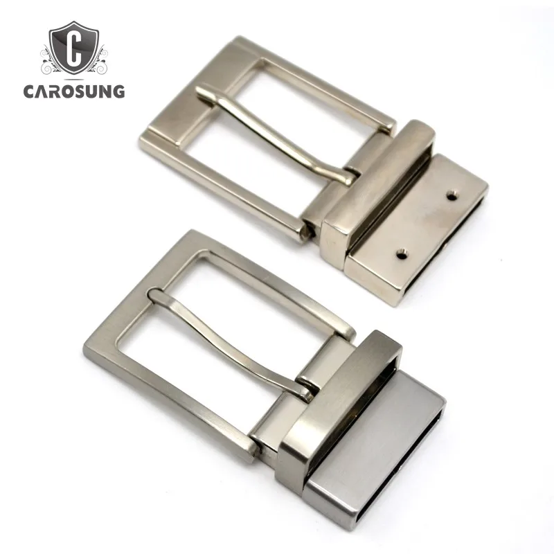 Mens Reversible Single Prong Rectangle Belt Buckles Alloy Pin Buckle Replacement 1 Pc