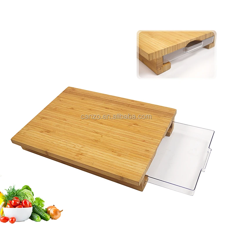 China Factory Natural Bamboo Cutting Boards With Plastic Food