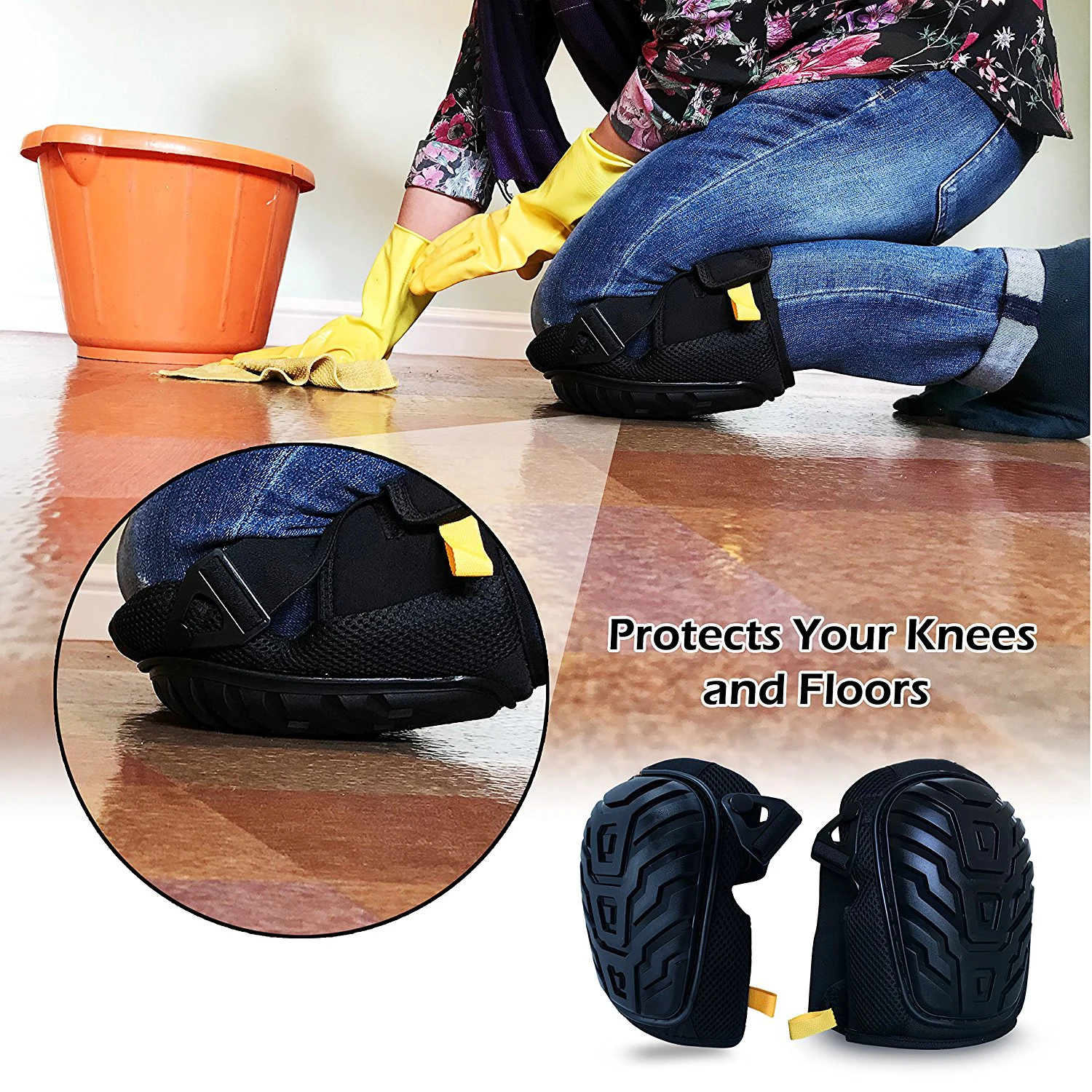 Heavy Duty Knee Guard With Gel Cushion Knee Pads For Construction