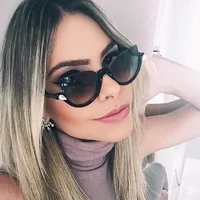 

Custom Italy Design CE UV400 Gafas de sol Half Frame Women Shades Sunglasses Sun Glasses 2018