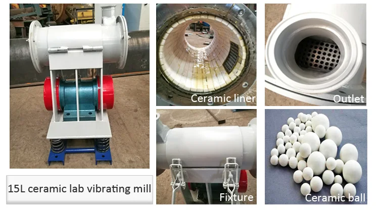 Small Mini vibrating Ball Grinding Ceramic Mill Machine 