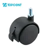 TOPCENT 1.5 inch nylon office chair castor swivel furniture plastic locking caster wheels