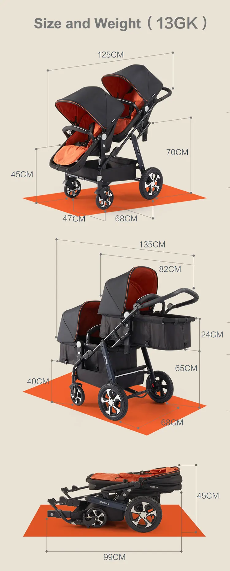 tandem pushchair sale