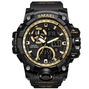 Luxury Brand Men's Watches Outdoor Waterproof Quartz Digital Led Clock Military Large Dial Sports Men Smael 1545 Watch Relojes 2
