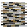 Interlocking Strip Resin Mix Glass Mix Stainless Steel Mix Marble Mosaic Tile