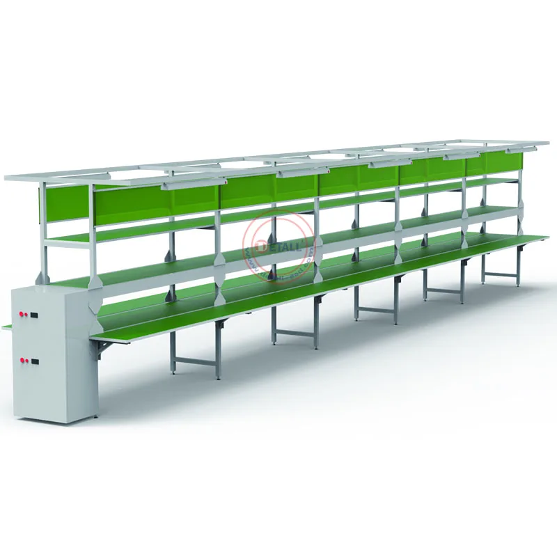 Detall electric motor chain conveyor belt production workbench assembly production line