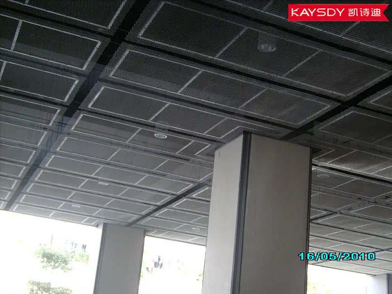 Expanded Metal Ceilings Mesh Ceiling Panels For Bar View