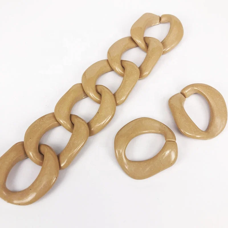 

Beige Color Acrylic Twisted Open Link Chain