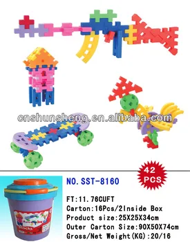 round plastic building toys
