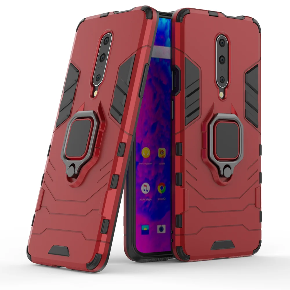 

Hot Quality Car Magnetic Ring Holder Shockproof PC TPU Cell Phone Case for Oneplus 7 Pro Hard case