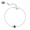 Crystal from Swarovski Girls' New Designer 925 Sterling Silver Love Chain Bracelet