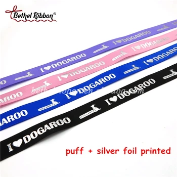 ribbon with words printed on