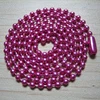 OEM custom-made high quality surface mirror effect dustfree plated red ball chains